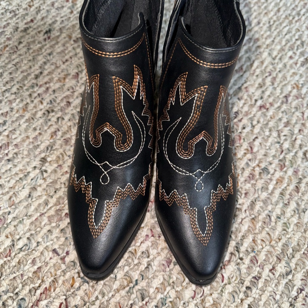 Black Western Ankle Boots